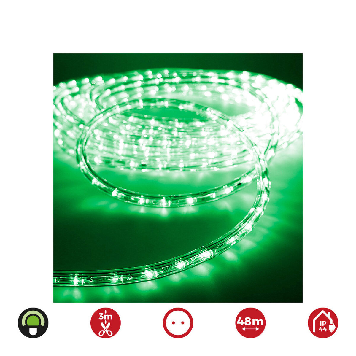 Cev LED EDM 72709 flexiLED Zelena 2 načina